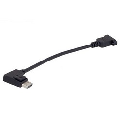 Picture of Displayport Right angle male to Displayport female panel mount  10 inches length