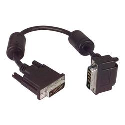 Picture of DVI-D Dual Link LSZH DVI Cable Male / Male Right Angle, Top 1.0 ft