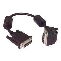 Picture of DVI-D Dual Link LSZH DVI Cable Male / Male Right Angle, Bottom 15.0 ft