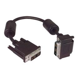 Picture of DVI-D Single Link LSZH DVI Cable Male / Male Right Angle, Top 1.0 ft
