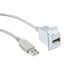 Picture of USB Type A Coupler, Female Bulkhead/Male, 120 in.