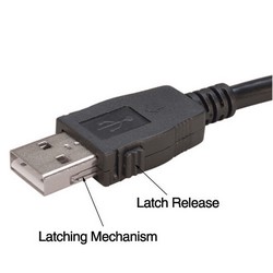 Picture of USB Type B Coupler, Female Bulkhead/Latching Male, 120 in.