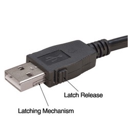 Picture of USB Type B Coupler, Female Bulkhead/Latching Male, 24 in.