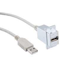 Picture of USB Type A Coupler, Female Bulkhead/Male, 72 in.