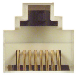 Picture of 1.75" Panel with 4 TDS1881 RJ45 (8x8) 6-Port Bridging Adapters