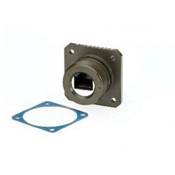 Picture of Cat5e, Ruggedized Flange Mount, Zinc-Nickel with Grounding Shield