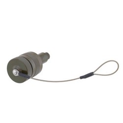 Picture of Cat6, Ruggedized RJ45 Plug, Zinc-Nickel finish, for cable OD .190-.270" w/ Dust Cap