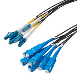 Picture of 8 Strand LC/UPC to SC/UPC 9/125 SM OS2, 5.6mm Distribution Cable, 2.0mm Breakout 0.5M, LSZH - 10M