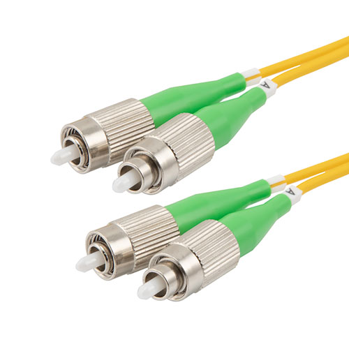 Picture of Fiber Optic Patch Cable FC/APC to FC/APC Duplex 9/125 single mode OS2 OFNP, 10 meter