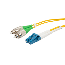 Picture of Fiber Optic Patch Cable FC/APC to LC/UPC Duplex 9/125 single mode OS2 OFNP, 5 meter