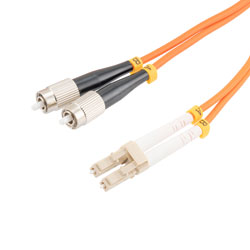 Picture of Fiber Optic Patch Cable FC/PC-LC/PC Duplex 100/140 Large Core Multimode Fiber 3.0mm PVC 1 m