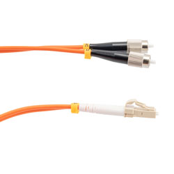 Picture of Fiber Optic Patch Cable FC/PC-LC/PC Duplex 100/140 Large Core Multimode Fiber 3.0mm PVC 1 m