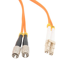 Picture of Fiber Optic Patch Cable FC/PC-LC/PC Duplex 100/140 Large Core Multimode Fiber 3.0mm PVC 1 m