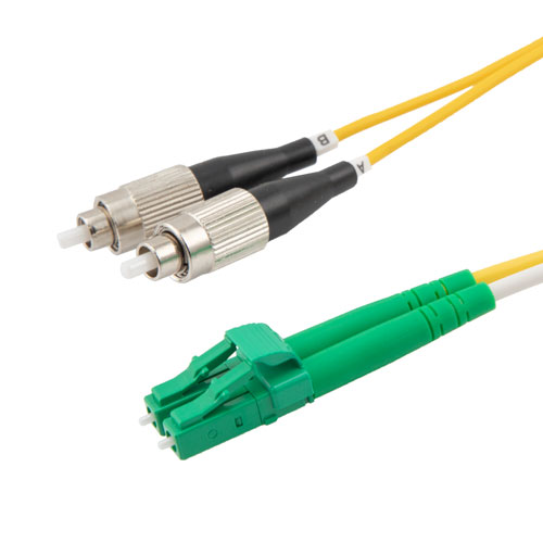 Picture of Fiber Optic Patch Cable LC/APC to FC/UPC Duplex 9/125 single mode OS2 LSZH, 10 meter