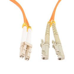 Picture of Fiber Optic Patch Cable LC/PC-E2000/PC Duplex 100/140 Large Core Multimode Fiber 3.0mm PVC 1 m