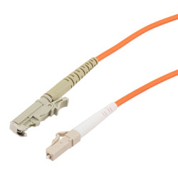 Picture of Fiber Optic Patch Cable LC/PC-E2000/PC Simplex 100/140 Large Core Multimode Fiber 3.0mm PVC 1 m
