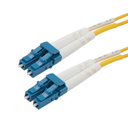 Picture of Fiber Optic Patch Cable LC to LC Duplex 9/125 single mode OS1 OFNP, 1 meter