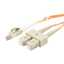 Picture of Fiber Optic Patch Cable LC to SC Duplex 50/125 multimode OM2 OFNP, 5 meter