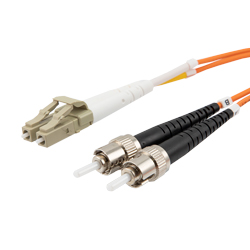Picture of Fiber Optic Patch Cable LC to ST Duplex 50/125 multimode OM2 OFNP, 1 meter