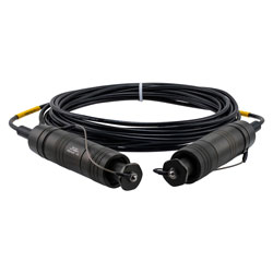 4 Channel TFOCA 2 Plug to TFOCA 2 Plug, Multimode OM1, 5.5mm Tactical cable  assembly, 30 meter