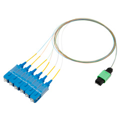 Picture of Patch Cord Single Mode OS2 6 Cores MPO Male to SC/UPC 0.25mm PVC 6 Color 1M