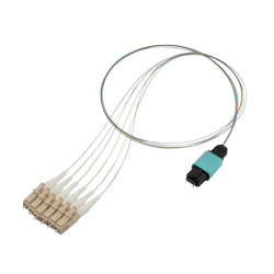 Picture of Patch Cord Multimode OM2 6 Cores MPO Male to LC/UPC 0.25mm PVC 6 Color 0.5M