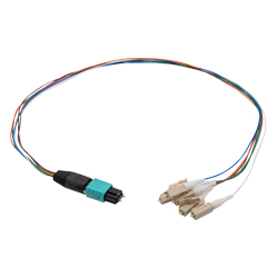 Picture of Patch Cord Multimode OM2 6 Cores MPO Male to LC/UPC 0.9mm PVC 6 Color 0.5M