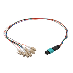 Picture of Patch Cord Multimode OM2 8 Cores MPO Male to LC/UPC 0.9mm PVC 8 Color 0.5M