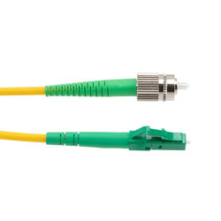 Picture of Fiber Optic Patch Cable, FC/APC Narrow Key to LC/APC Simplex PM (Polarized Maintaining), 1550nm, 3.0mm Loose Tube PVC, 1-Meter