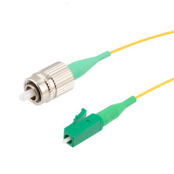 Picture of Fiber Optic Patch Cable, FC/APC Narrow Key to LC/APC Simplex PM (Polarized Maintaining), 1550nm, 0.9mm Loose Tube Hytrel, 2-Meter