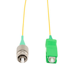 Picture of Fiber Optic Patch Cable, FC/APC Narrow Key to SC/APC Simplex PM (Polarized Maintaining), 1550nm, 0.9mm Loose Tube Hytrel, 1-Meter