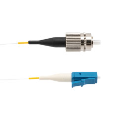 Fiber Optic Patch Cable, FC/PC Narrow Key to LC/PC Simplex PM (Polarized  Maintaining), 1550nm, 0.25mm Bare Fiber, 1-Meter