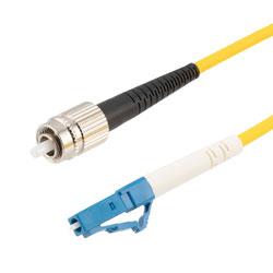 Picture of Fiber Optic Patch Cable, FC/PC Narrow Key to LC/PC Simplex PM (Polarized Maintaining), 1550nm, 3.0mm Loose Tube PVC, 1-Meter