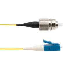 Picture of Fiber Optic Patch Cable, FC/PC Narrow Key to LC/PC Simplex PM (Polarized Maintaining), 1550nm, 0.9mm Loose Tube Hytrel, 1-Meter
