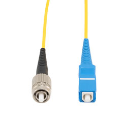 Picture of Fiber Optic Patch Cable, FC/PC Narrow Key to SC/PC Simplex PM (Polarized Maintaining), 1550nm, 2.0mm Loose Tube PVC, 1-Meter