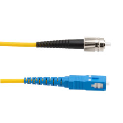 Picture of Fiber Optic Patch Cable, FC/PC Narrow Key to SC/PC Simplex PM (Polarized Maintaining), 1550nm, 3.0mm Loose Tube PVC, 2-Meter