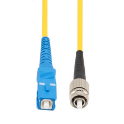 Picture of Fiber Optic Patch Cable, FC/PC Narrow Key to SC/PC Simplex PM (Polarized Maintaining), 1550nm, 3.0mm Loose Tube PVC, 2-Meter