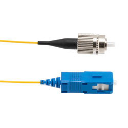 Picture of Fiber Optic Patch Cable, FC/PC Narrow Key to SC/PC Simplex PM (Polarized Maintaining), 1550nm, 0.9mm Loose Tube Hytrel, 1-Meter