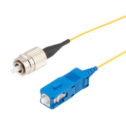 Picture of Fiber Optic Patch Cable, FC/PC Narrow Key to SC/PC Simplex PM (Polarized Maintaining), 1550nm, 0.9mm Loose Tube Hytrel, 2-Meter