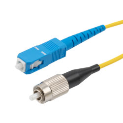 FC/SC 9/125 Single mode Simplex Fiber Patch Cable, OS1, 1 Meter