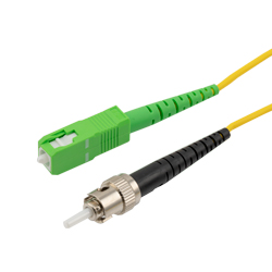 Picture of SC-APC to ST-UPC 9/125 Single mode Simplex Fiber Patch Cable, OS2, 2 Meter