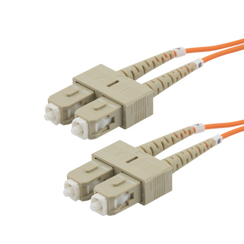 Picture of Fiber Optic Patch Cable SC to SC Duplex 50/125 multimode OM2 OFNP, 1 meter