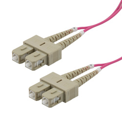 Picture of Fiber Optic Patch Cable SC to SC Duplex 50/125 multimode OM4 OFNP, 15 meter