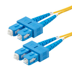 Picture of Fiber Optic Patch Cable SC to SC Duplex 9/125 single mode OS1 OFNP, 10 meter