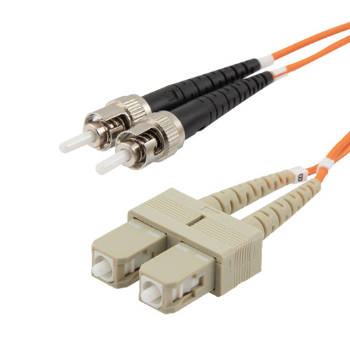 Picture of Fiber Optic Patch Cable SC to ST Duplex 62.5/125 multimode OM1 OFNP, 1 meter