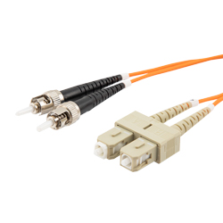 Picture of Fiber Optic Patch Cable SC to ST Duplex 50/125 multimode OM2 OFNP, 2 meter
