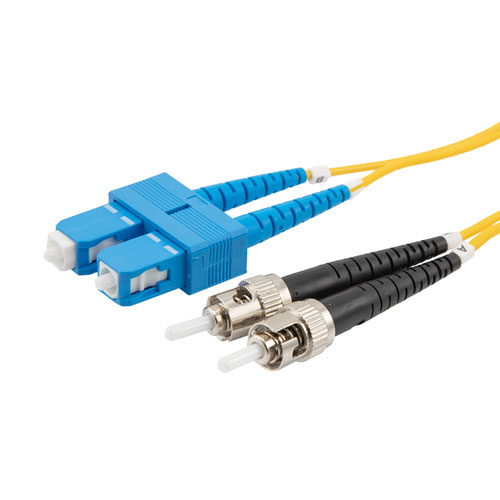 Picture of Fiber Optic Patch Cable SC to ST Duplex 9/125 single mode OS1 LSZH, 15 meter