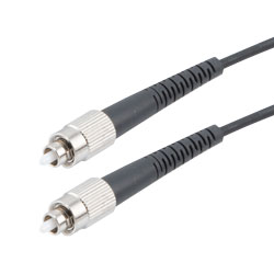 Picture of Fiber Optic Patch Cable FC/UPC to FC/UPC Simplex 9/125 SMF G.652.D 3.0mm Black, (LSZH) w/ internal spiral armor, 15 meter