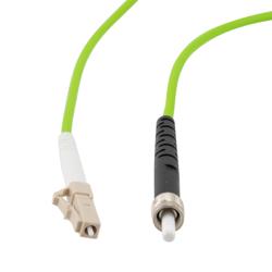 Picture of Fiber Optic Patch Cable SMA/PC-LC/PC Simplex 50/125 OM5 Multimode Fiber 3.0mm PVC Jacket 1 meter