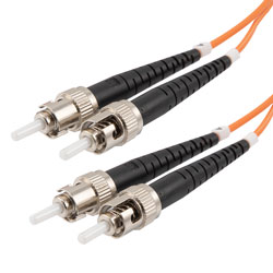 Picture of Fiber Optic Patch Cable ST to ST Duplex 62.5/125 multimode OM1 OFNP, 3 meter